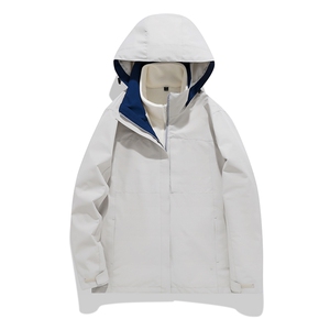 春秋冬三合一冲锋衣保暖连帽外套男女款防风防水户外服SZ618-P140图片