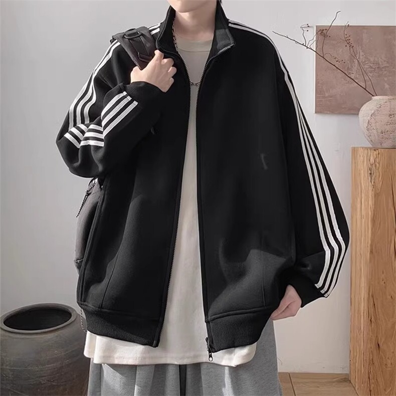 F241013-P55三条杠短款卫衣外套春秋棒球服秋季初秋运动早秋穿搭,女装短外套,星座617A-2
