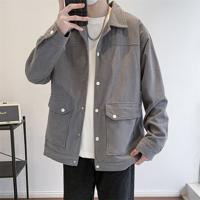 灯芯绒外套男款春秋季新款美式潮衣服工装夹克休闲上衣jk555-P70,男装夹克,星座505-3