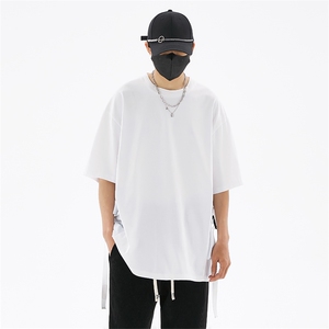 109-1-T2309-P45 M-6XL 立体贴袋240克纯棉宽松新款T恤图片