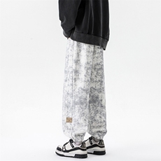 8XL-M春季束脚休闲卫裤男大码痞帅脏脏休闲百搭裤子KZ022特价P40，男装休闲裤，电商B312