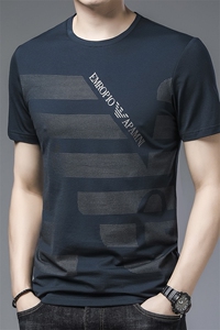 时尚印花短袖T恤男圆领上衣夏季新款中青年男士休闲百搭夏装体恤图片