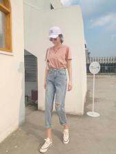 【现货】，洋气破洞牛仔裤，女装牛仔裤，零时度