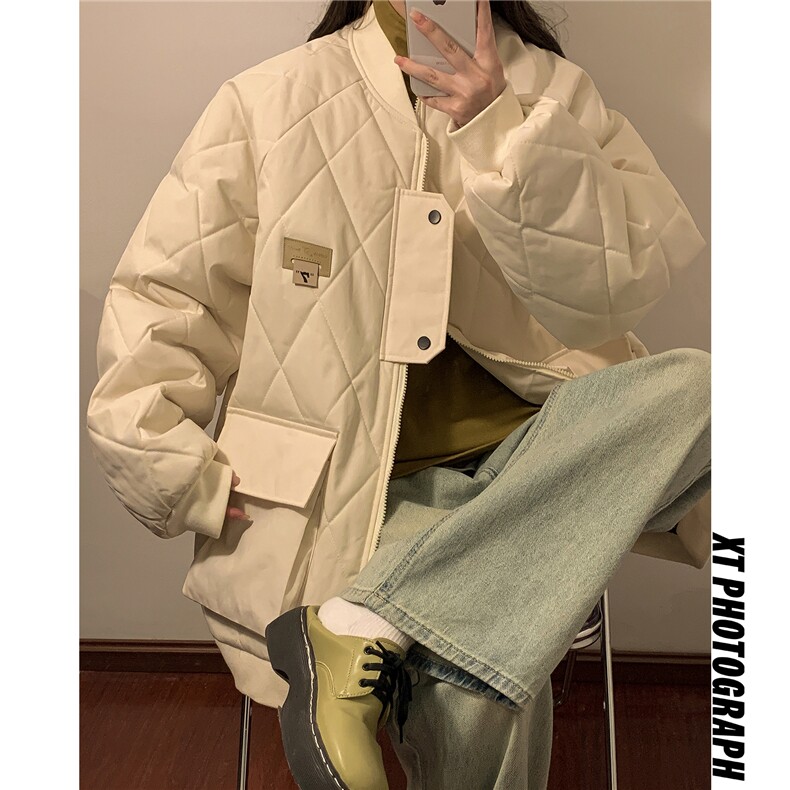 冬季2025新款港风男棉衣棉服青少年情侣装冬装中性外套S273-P118,男装棉衣,电商A233-1