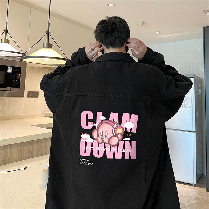 牛仔夹克男大码牛仔外套男茄克NJ77318-P60加绒款-P75,男装夹克,电商A040