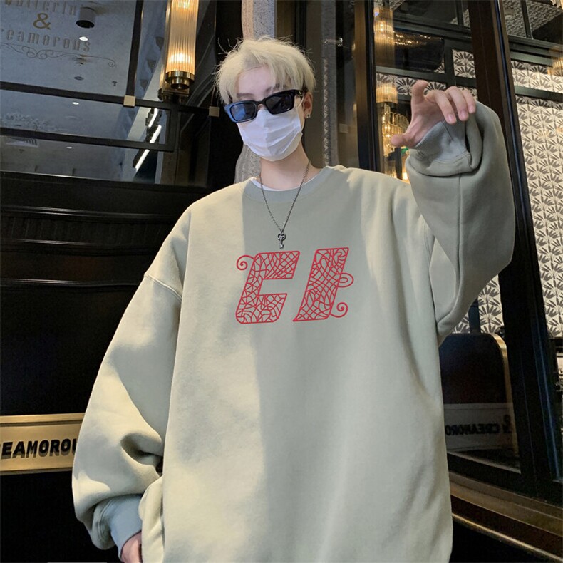 ！圆领卫衣男装港风长袖T恤男外套男WY262-特P23,男装T恤,电商B367