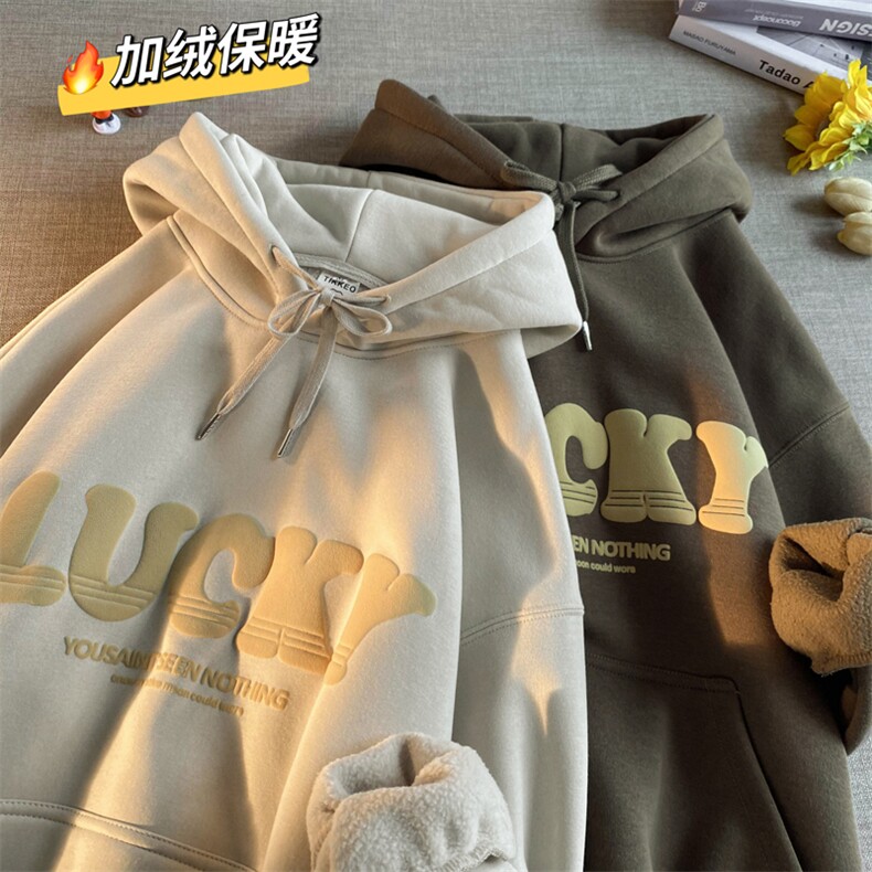 A334-WY08薄款P55加绒加厚P65重磅发泡连帽秋冬ins潮牌硬挺上衣,男装卫衣,电商B339(原A334）