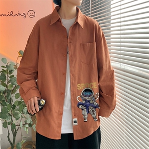 春季长袖衬衫男宽松港风衬衣男外套男CSCS285-P35图片