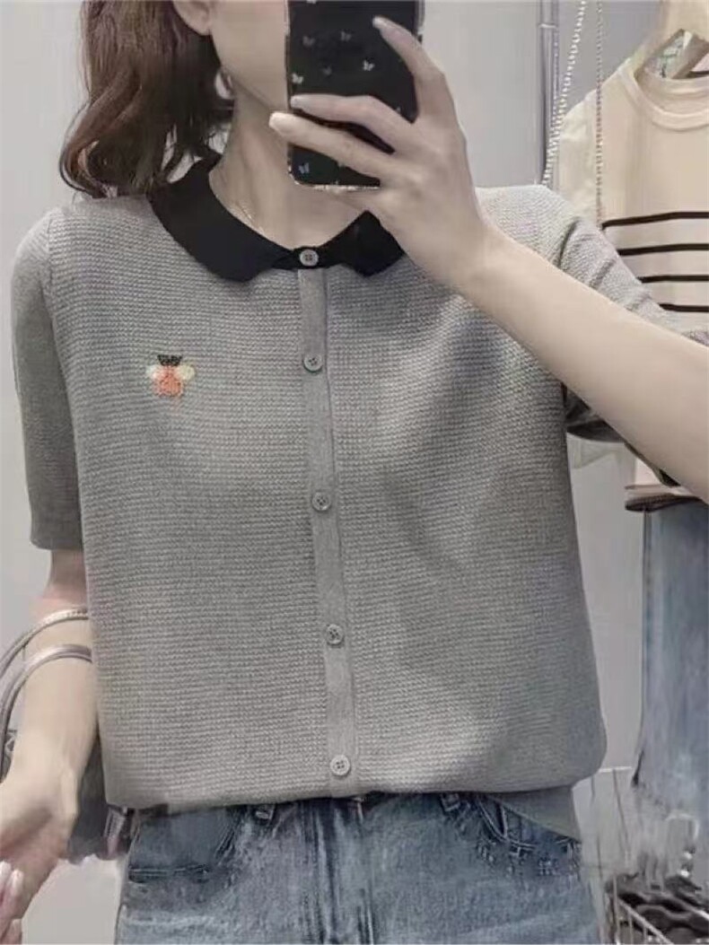 小蜜蜂短袖,针织衫/毛衣,悦玛羊绒