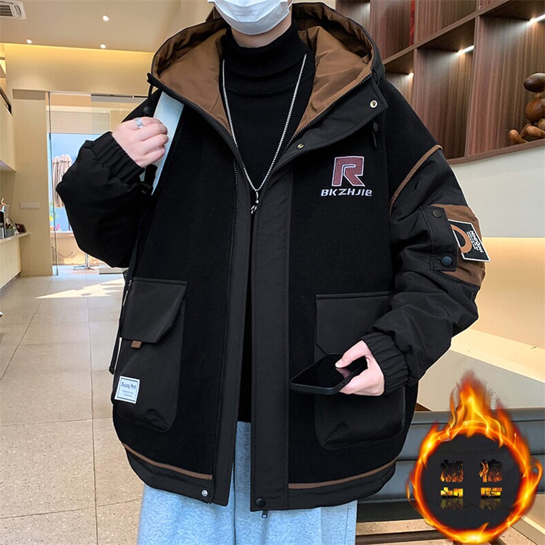 男棉衣男宽松休闲棉服男棉袄男加厚外套男潮图片