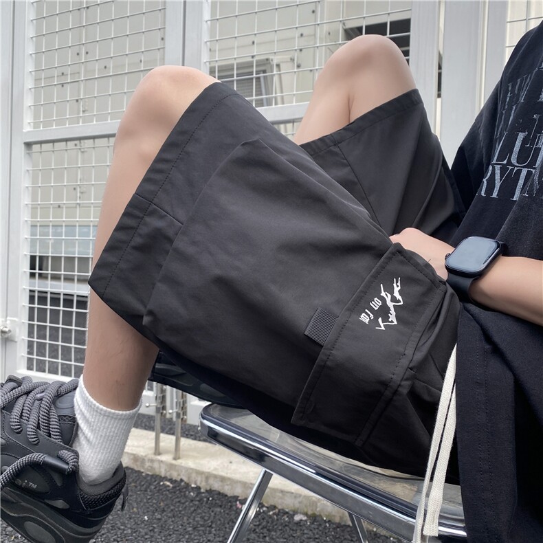 抖音品质夏季新款潮流工装口袋宽松五分裤B315-K24116-特p30控58,男装牛仔裤,电商B315