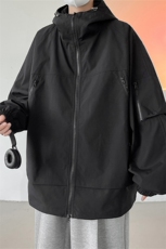 JK8108/P70秋装新品机能防水冲锋衣男大口袋宽松风衣夹克工装外套，男装夹克，电商A141