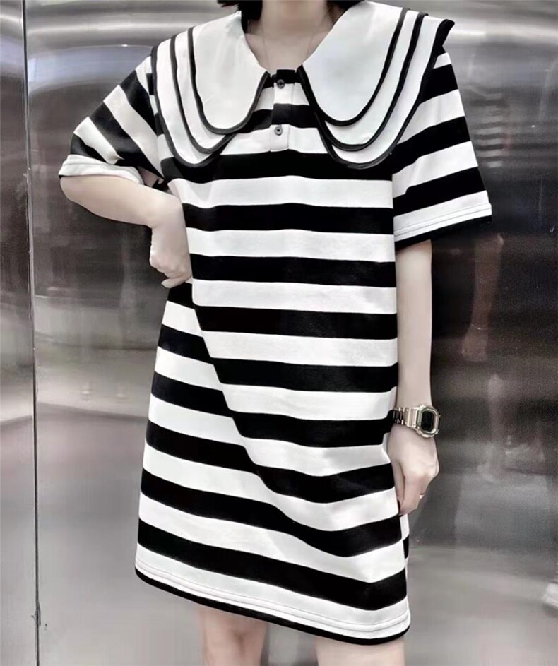 针织娃娃领连衣裙，女装连衣裙，时代公主