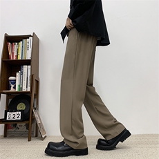 高级感西裤男春季潮流垂感宽松阔腿直筒休闲长裤子潮XK302-P50，男装西裤，电商A178