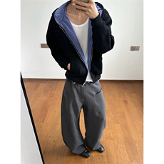 抖音得物高品质二开26春季美式潮牌两面穿连帽卫衣开衫男女外套，女装短外套，电商A486