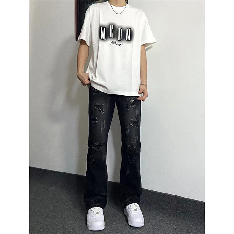 夏季美式高街ins小众破洞牛仔裤货号K755P6588,男装牛仔裤,电商A063