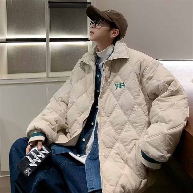 菱格棉服男冬季加厚立领保暖棉衣外套 MY56-P80图片