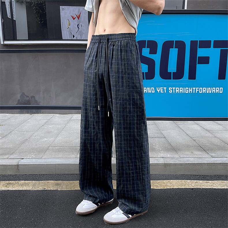 2026春夏衔接新款慵懒风格子休闲裤男K6706-特P33建议零售价78,男装休闲裤,电商A001