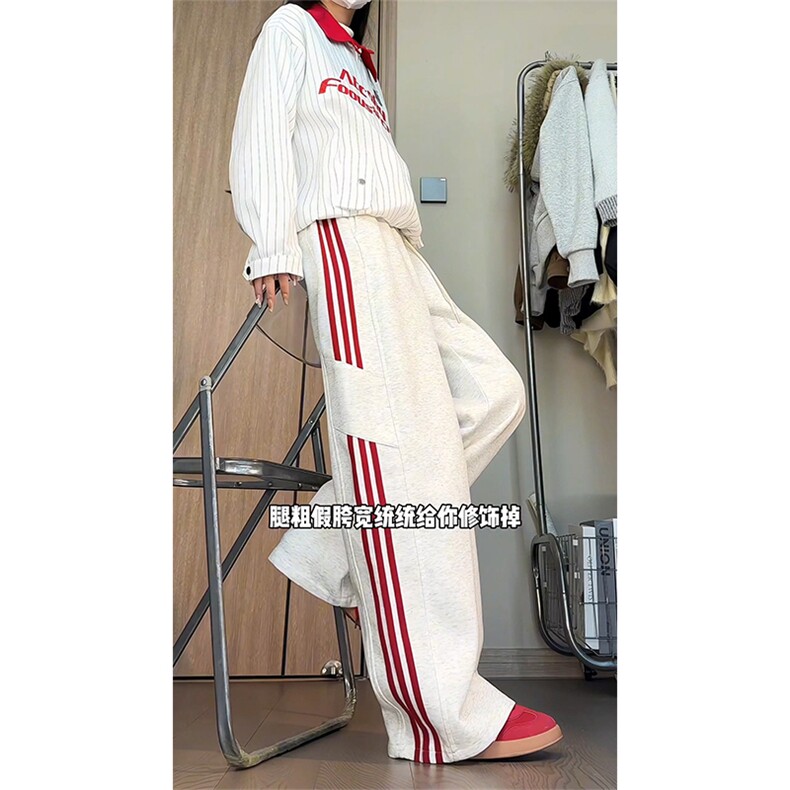 春季薄款美式条纹三条杠运动卫裤直筒休闲长裤C62172-TP30不,男装休闲裤,电商A102