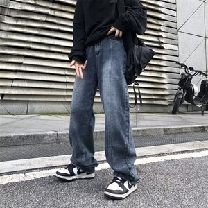 牛仔裤男夏季潮大码休闲裤子高街设计感裤子N8119P45图片