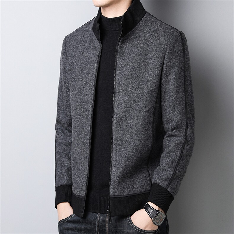 BF9761钱塘2020-2中年男士商务休闲百搭冬季厚款毛呢夹克外套P185,男装夹克,钱塘207-2