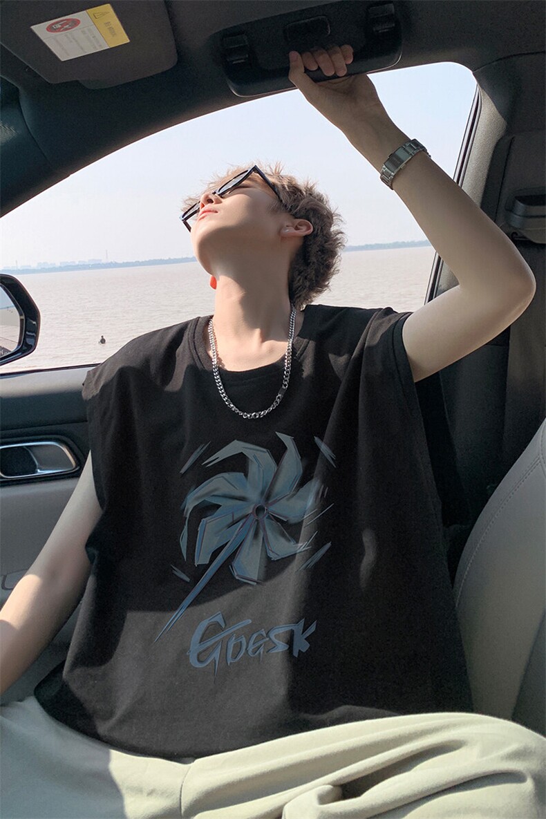 夏季新款外景ins韩版宽松背心男潮牌运动坎肩无袖T恤BX00507/P25,男装背心/马甲,电商B316