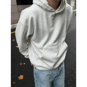 抖音得物高品质二开 秋冬美式高街重磅结构辑明线连帽卫衣外套W75图片
