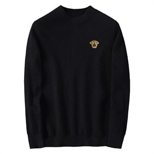 2540 冬季新款加厚澳洲山羊绒保暖休闲美杜莎刺绣毛衣(M-4XL图片