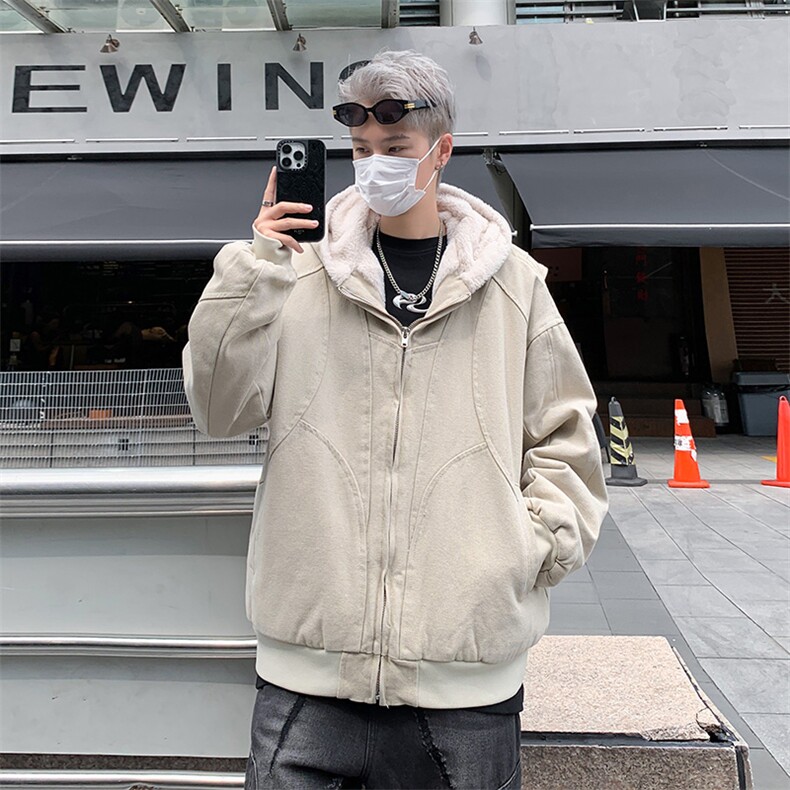 加绒加厚棉服外套男士冬季宽松重磅水洗百搭工装夹克MY2270-P158,男装夹克,星座1103-3