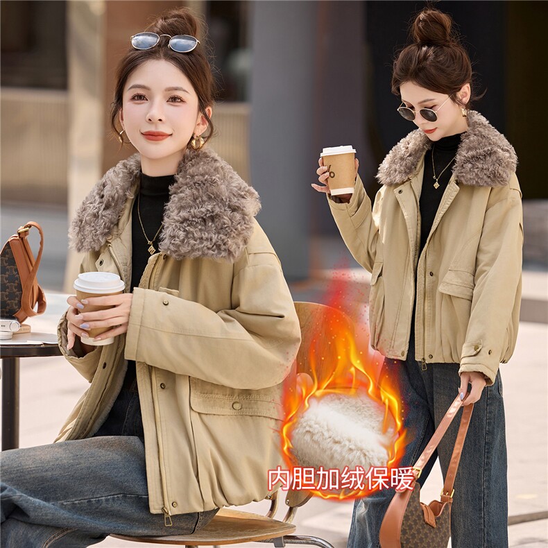 2025冬时尚新颖加绒派克服,女装派克服,梦依缘