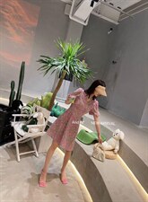 假日油画系女孩连衣裙，女装连衣裙，AND IN+