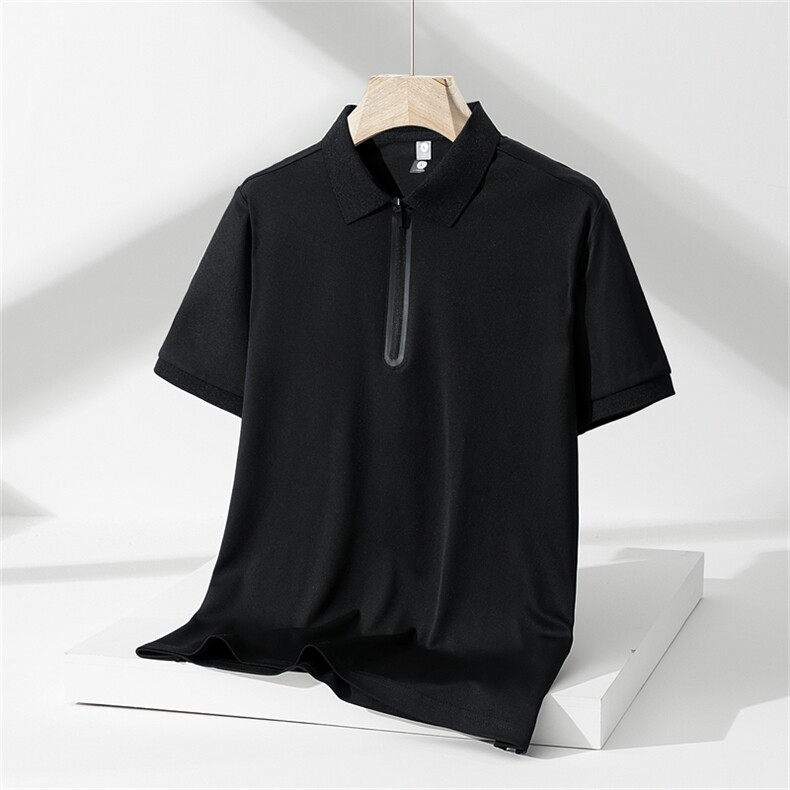 无痕冰丝Polo衫男士短袖2023夏季新款翻领T恤休闲速干半袖上衣服,男装T恤,电商B212（原钱塘6029）
