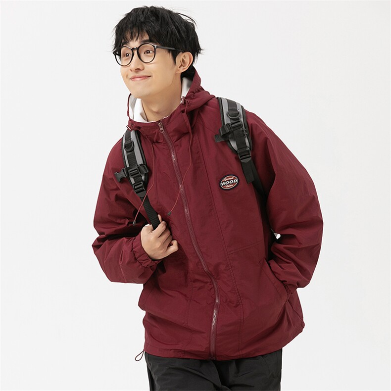 2026春季新款男装日系潮牌宽松连帽纯色外套休闲夹克JK570-F119,男装夹克,电商A101（原外27）