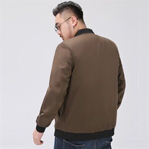 春装新款男士夹克衫男上衣薄款休闲外套XL-8XL加肥大码8809款图片