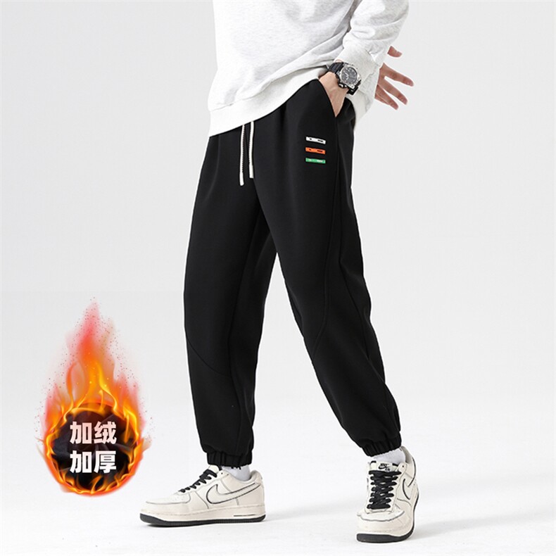 2305加绒/P55休闲裤男美式大码宽松潮男百搭长裤子卫裤男M-8XL,男装休闲裤,星座1204