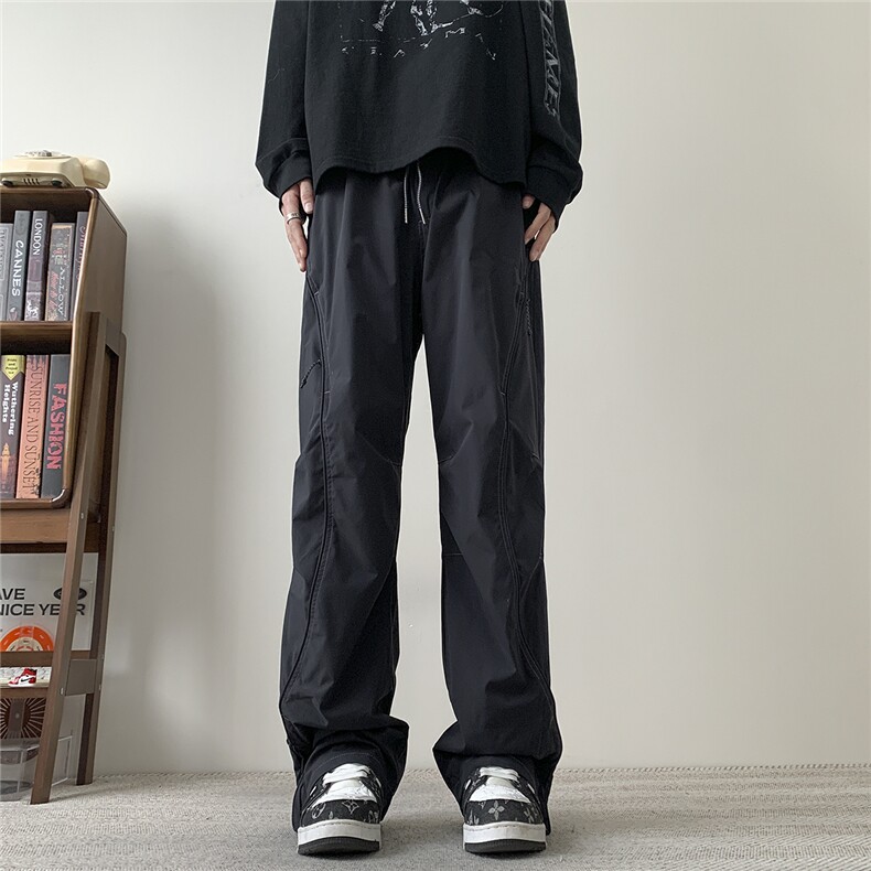 有数据黑底2025秋季美式户外长裤男冲锋裤D309B-K77-P60,男装休闲裤,电商D309B