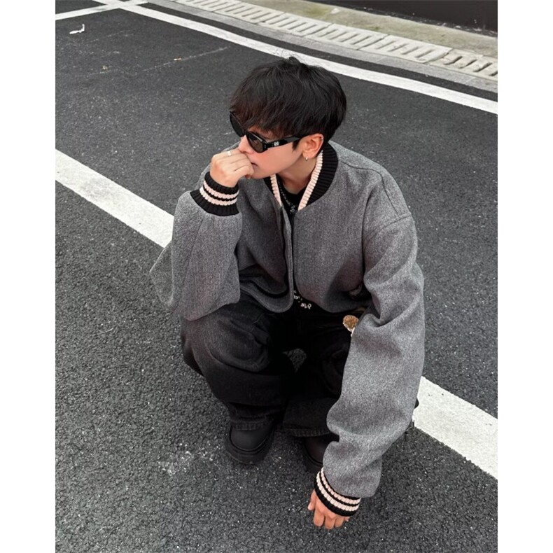 毛呢夹克男秋冬季外套W9339P78,男装夹克,星座1116-2