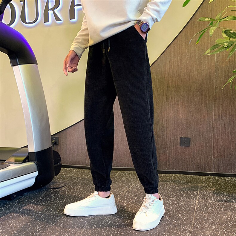 KK97P58控78小伙风潮牌卫裤男士运动裤潮流雪尼尔休闲裤黑首,男装休闲裤,星座215（原电商B249）