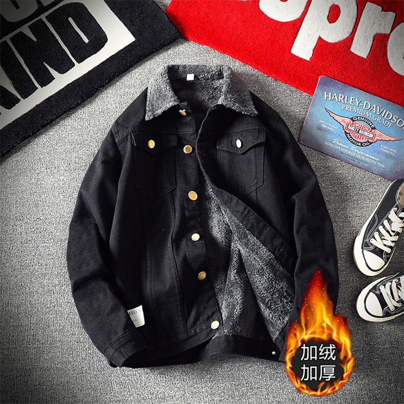 jk606J-p70-限价108大咖冬季加厚加绒牛仔外套男新款宽松夹克，男装工装外套，星座103A