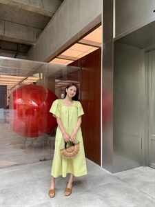 【DAVIDA】韩版压褶套头连衣裙，女装连衣裙，DAVIDA