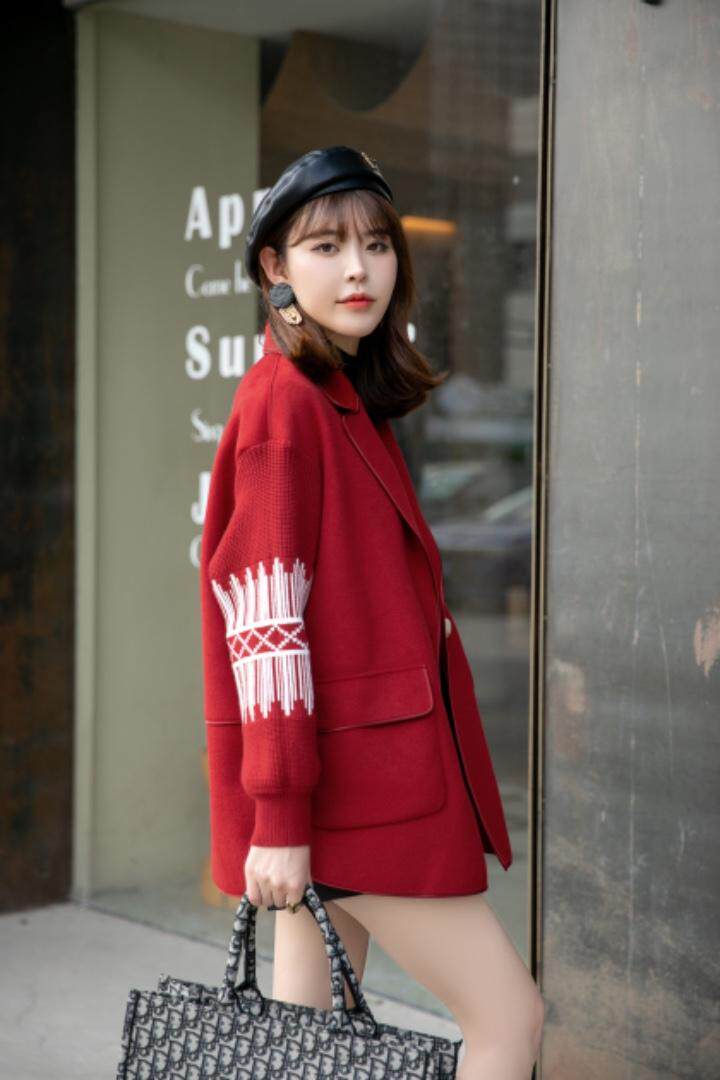 现货供应：双面羊绒拼接针织毛衫袖外套M一XL，其它，拉思维加丝