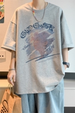 已注册/夏季内景新款复古宽松短袖T恤男潮百搭打底衫DT00576/P25，男装T恤，电商B316