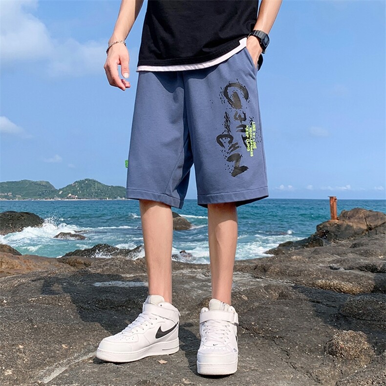 DD6451P28海景短裤男夏季宽松潮牌休闲五分薄款外穿运动夏装直筒,男装休闲裤,星座510A-1