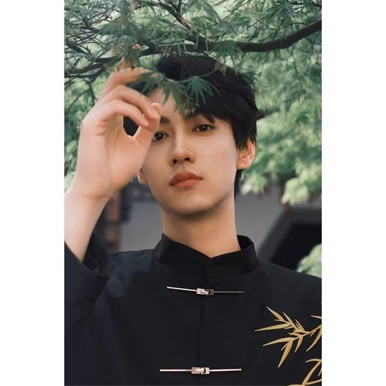 新中式立领翠竹刺绣民族风中山装外套男飞机扣风潮牌唐装JKD47,男装民族服装,星座516A