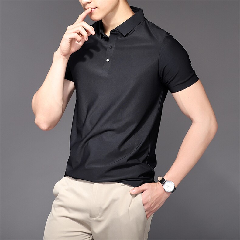 夏季冰丝无痕POLO衫男士高端百搭商务翻领T恤上衣PL1199-P38,男装Polo衫,电商B306