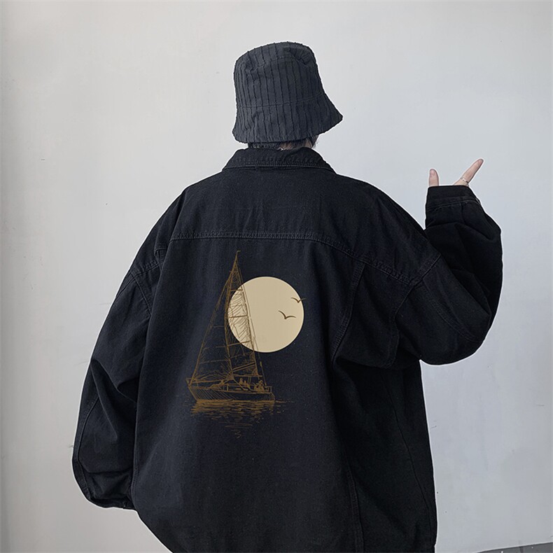 牛仔夹克男大码牛仔外套男茄克NJ77409-P60,男装夹克,电商A040