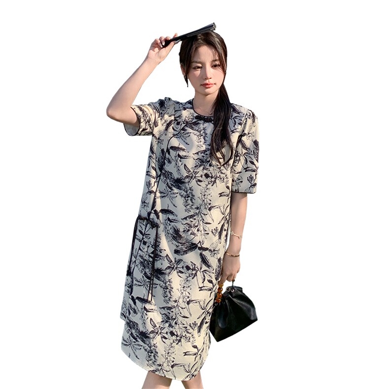 新款，中式水墨画连衣裙B081-4715-P115-K168,女装汉服/婚纱/旗袍/礼服,浙宝276（原081）