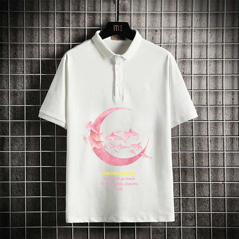 PL57209-P35翻领短袖polo衫男大码胖子半袖t恤男有领保罗衫网格,男装Polo衫,电商A040A