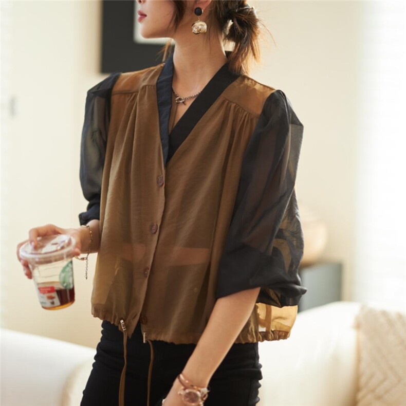 拼色防晒衣，其它，可纳奇