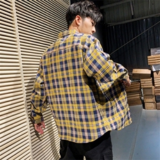 2021春季新款男士长袖衬衫格子衬衣休闲衣服DT，男装衬衫，电商A102